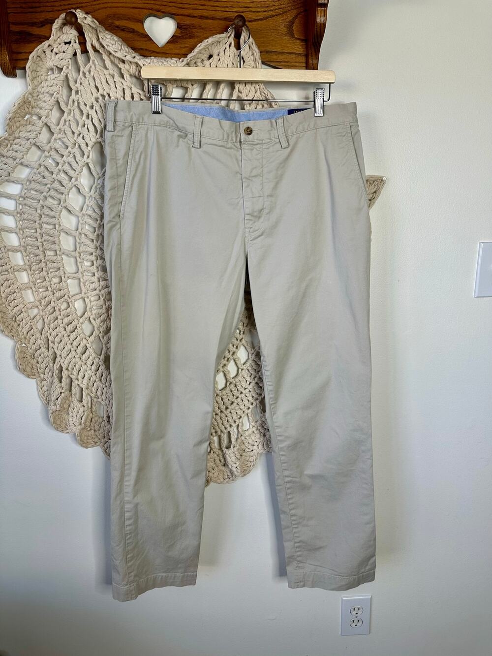 Polo Ralph Lauren Polo Chino Stretch Straight Fit Khaki Pants 38 X 32